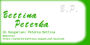 bettina peterka business card